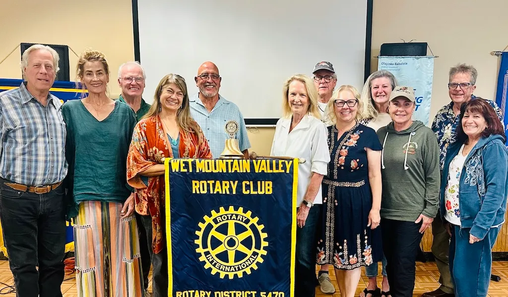 Wet Mountain Valley Rotary Club members at a meeting